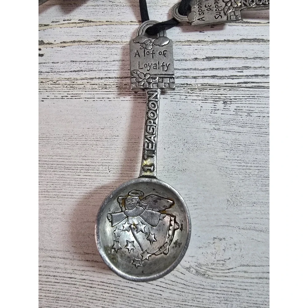 Angel Star Metal Measuring Spoons Set 4 Whimsical‎ Inspirational Kitchen Decor
